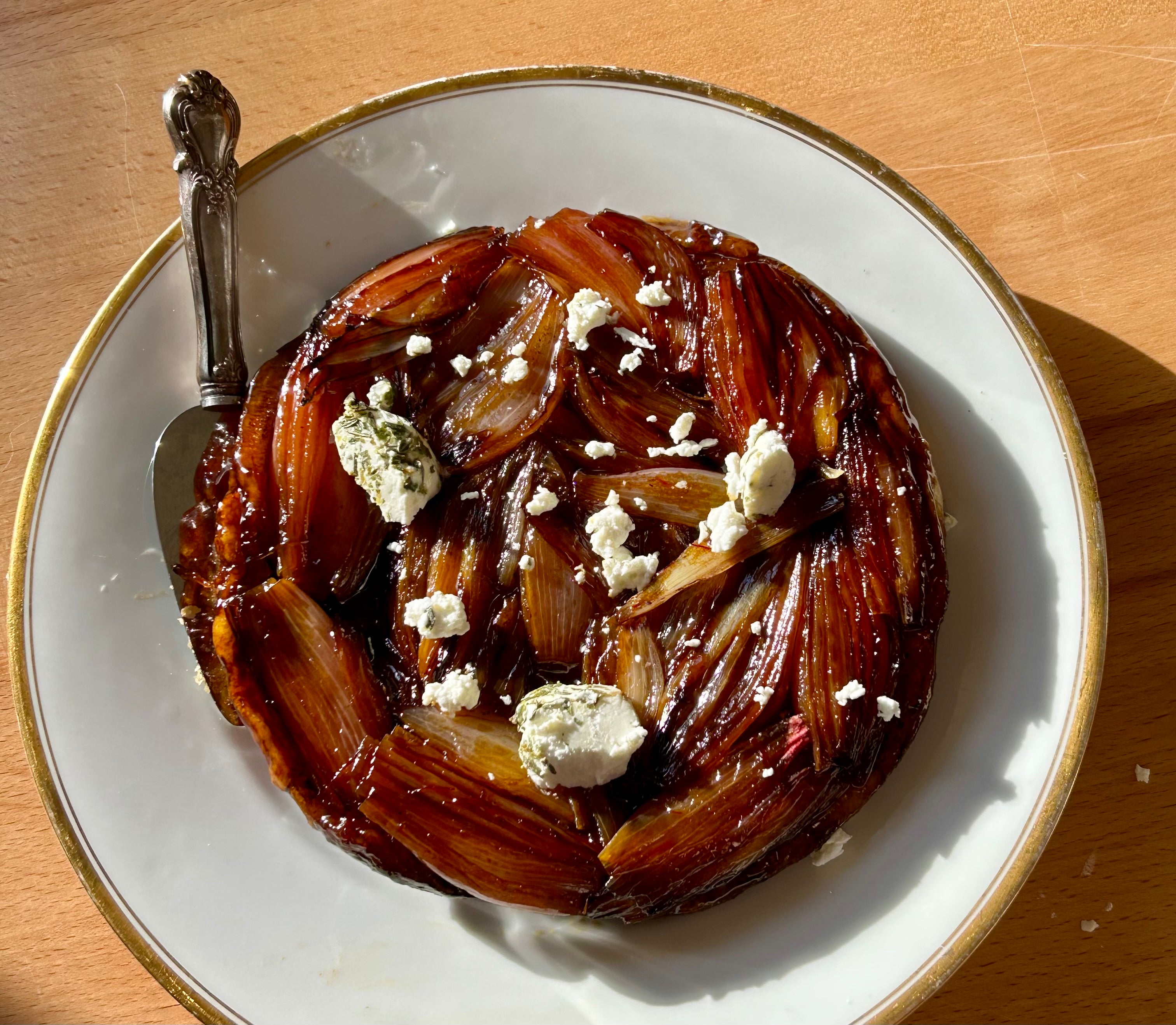 Saffron Shallot Tarte Tartin