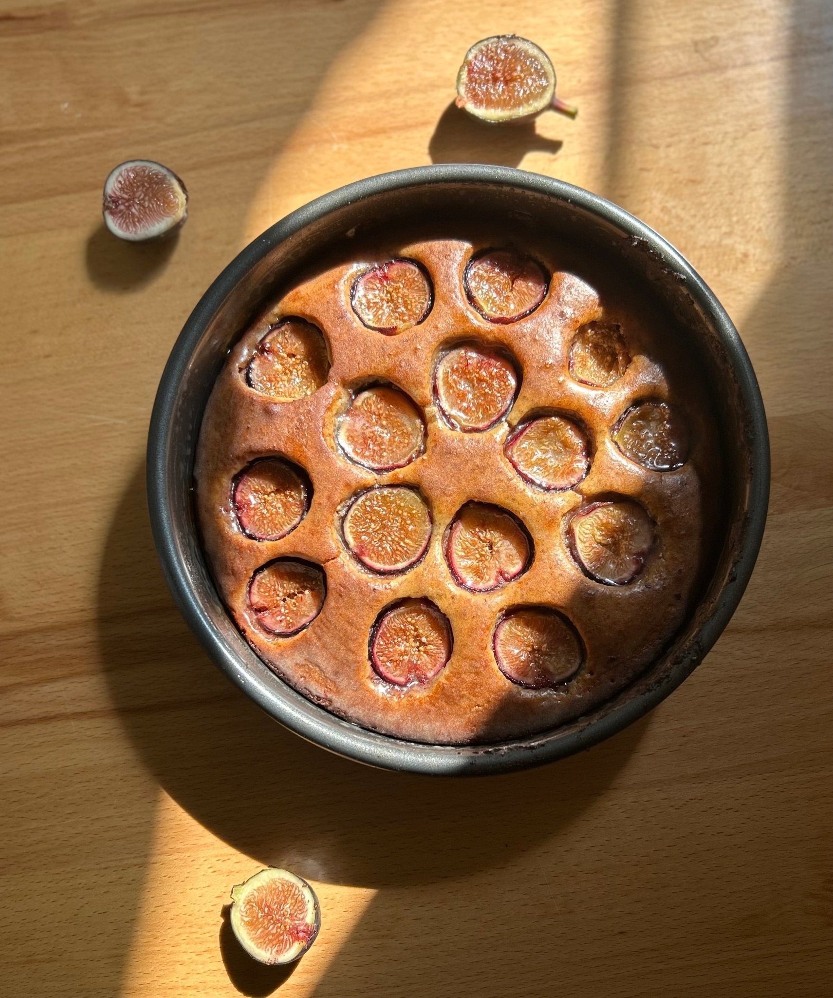 Fig cake made with Vermont saffron - Lemonfair Saffron Co.